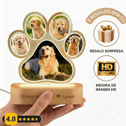 Lámpara Huella de Mascota Personalizada