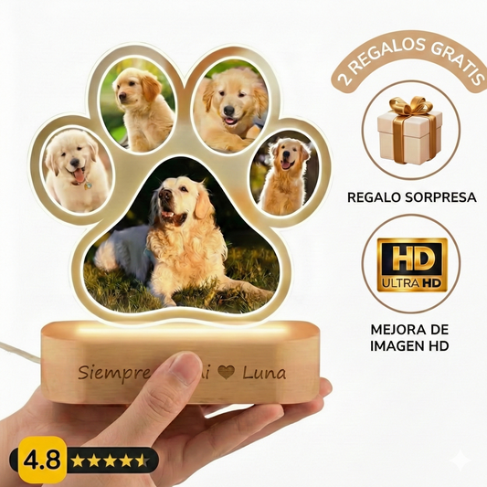 Lámpara Huella de Mascota Personalizada