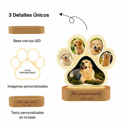 Lámpara Huella de Mascota Personalizada